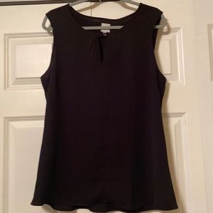 NIC+ZOE Black Sleeveless Keyhole Blouse